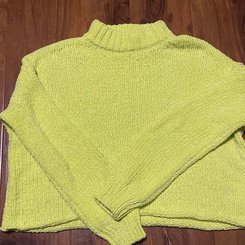 Urban Outfitters knit sweater in neon green size medium and one size large